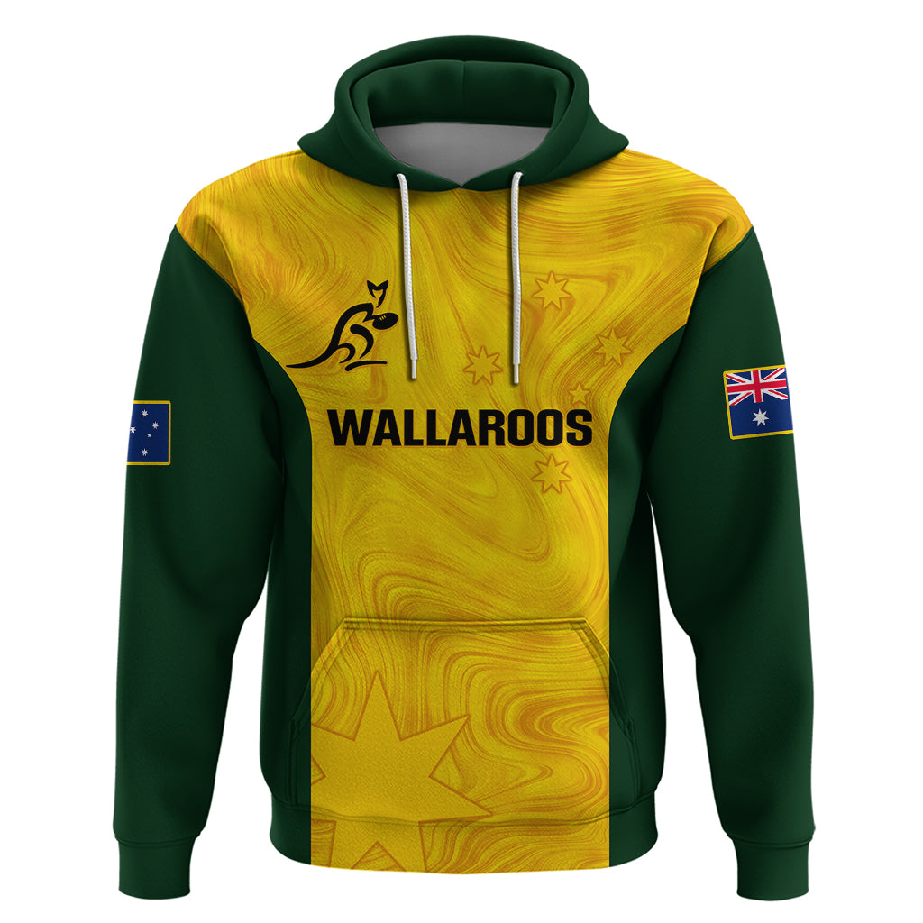 Personalised Australia Rugby Hoodie Go Wallaroos Pacific Simple Version 2023 - Wonder Print Shop