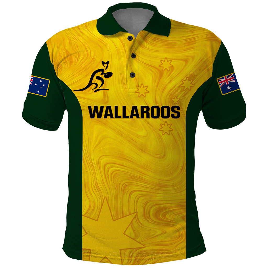 Personalised Australia Rugby Polo Shirt Go Wallaroos Pacific Simple Version 2023 - Wonder Print Shop