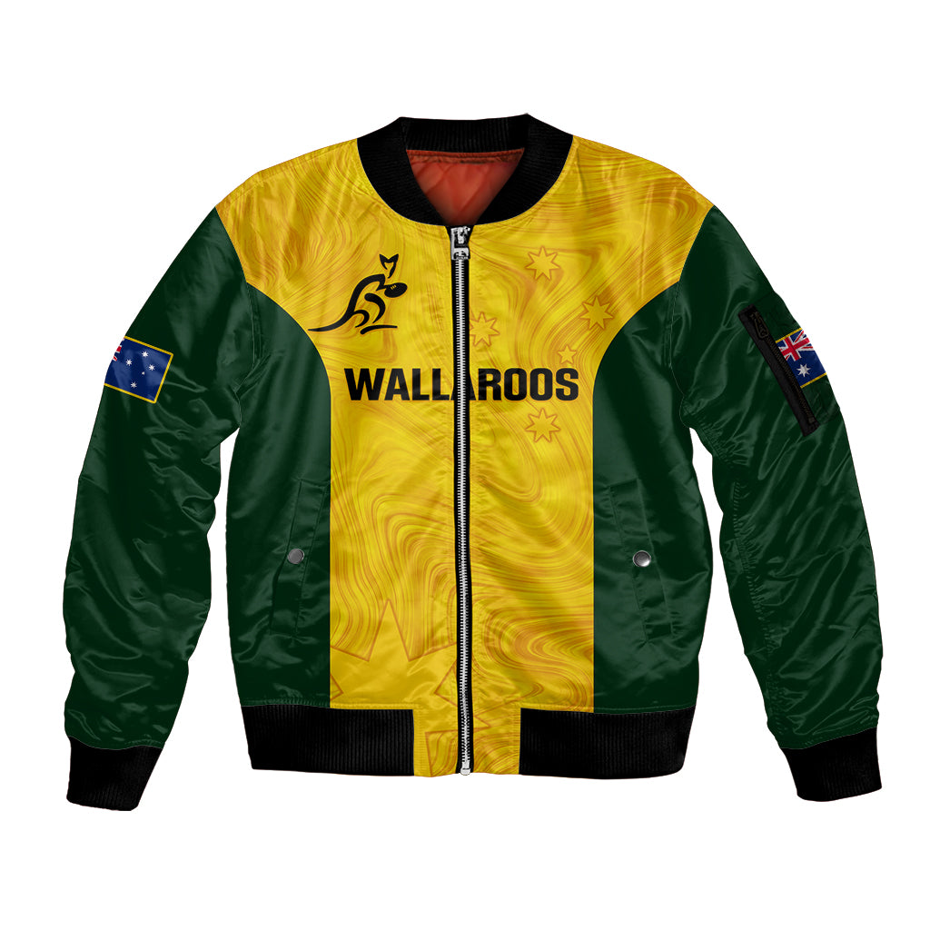 personalised-australia-rugby-sleeve-zip-bomber-jacket-go-wallaroos-pacific-simple-version-2023