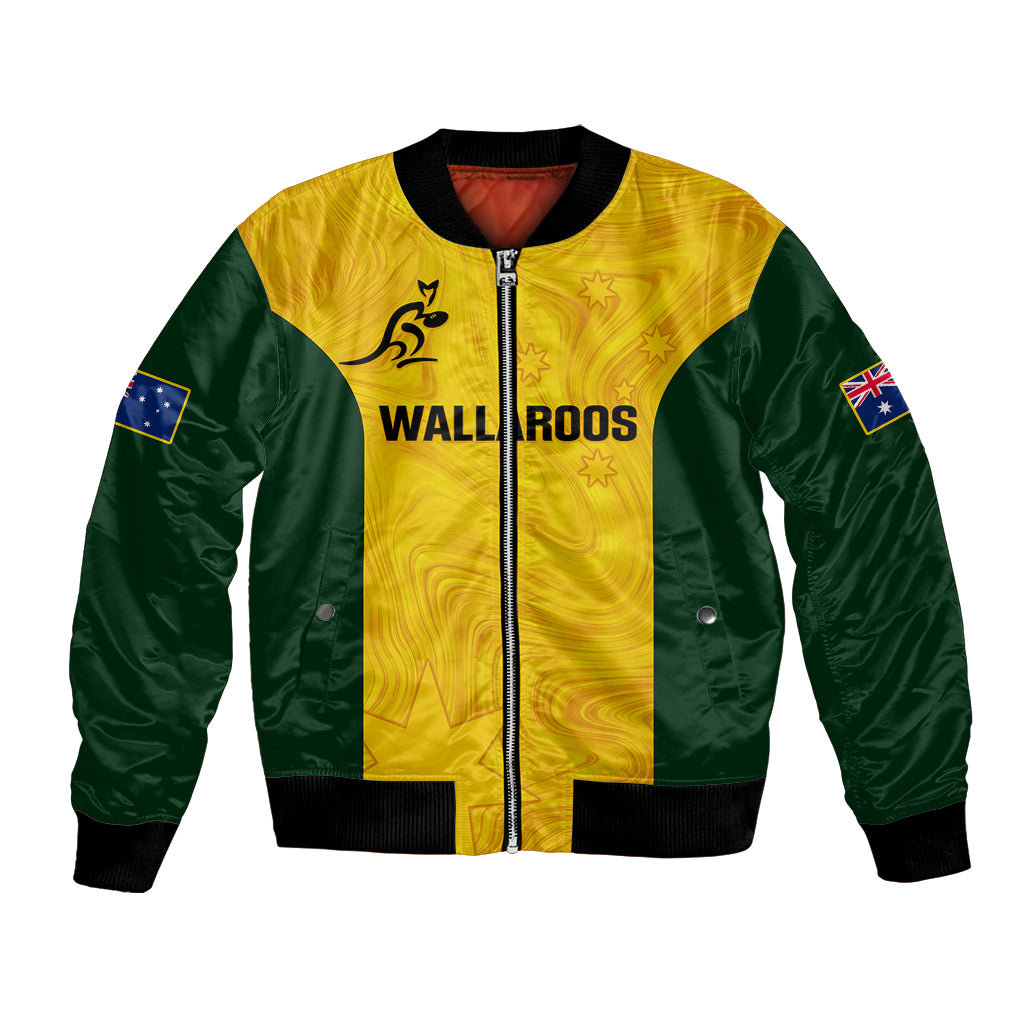 Australia Rugby Bomber Jacket Go Wallaroos Pacific Simple Version 2023 - Wonder Print Shop