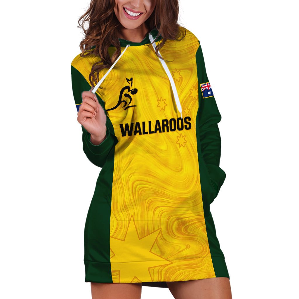 Australia Rugby Hoodie Dress Go Wallaroos Pacific Simple Version 2023 - Wonder Print Shop