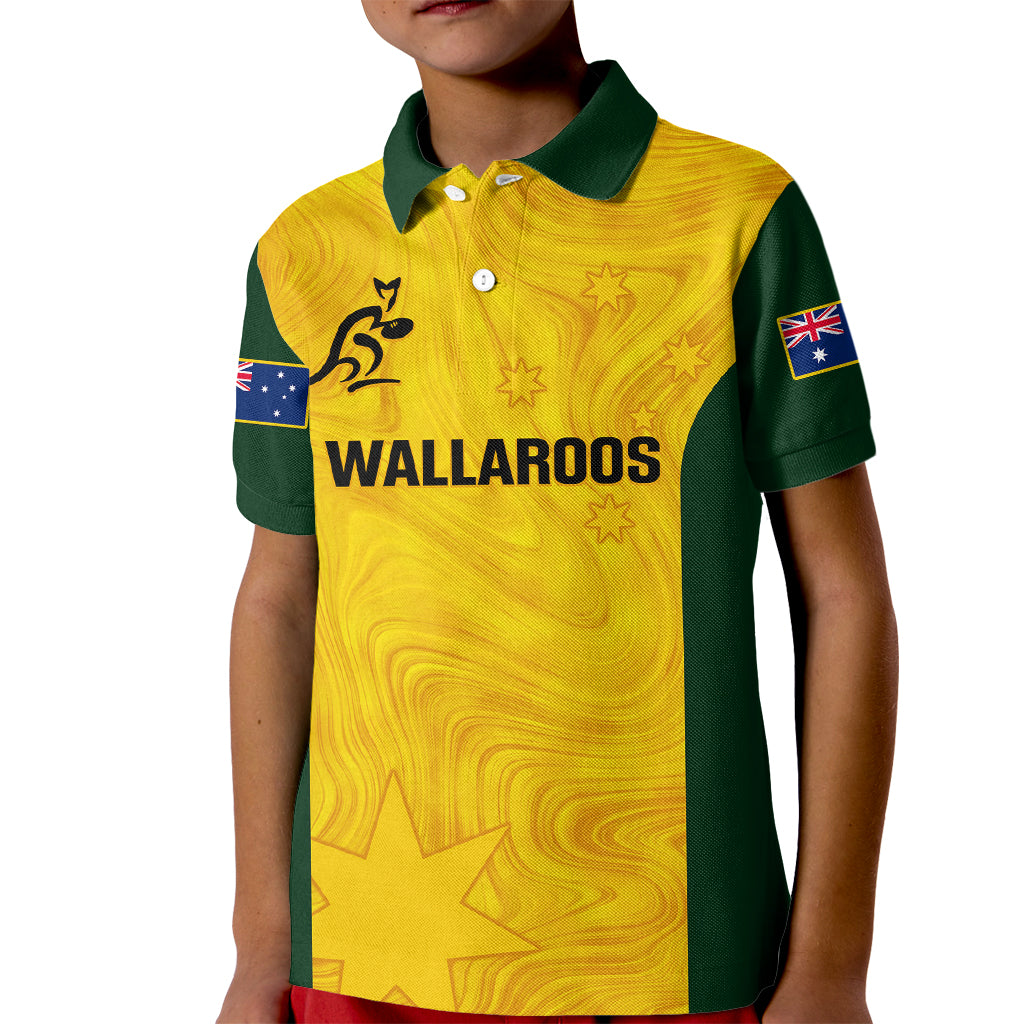 Australia Rugby Kid Polo Shirt Go Wallaroos Pacific Simple Version 2023 - Wonder Print Shop