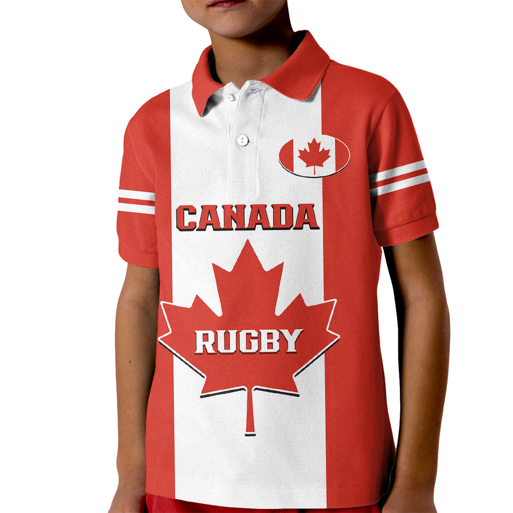 Canada Rugby Kid Polo Shirt Go Canucks Maple Leaf Pacific  2023 - Wonder Print Shop