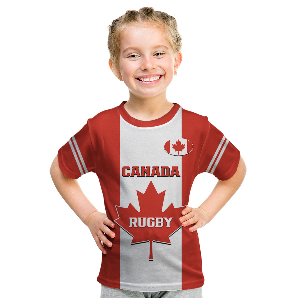 Canada Rugby Kid T Shirt Go Canucks Maple Leaf Pacific 2023 - Wonder Print Shop