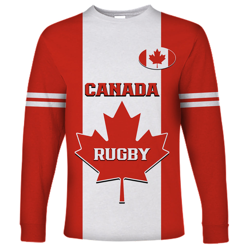 Personalised Canada Rugby Long Sleeve Shirt Go Canucks Maple Leaf Pacific  2023 - Wonder Print Shop