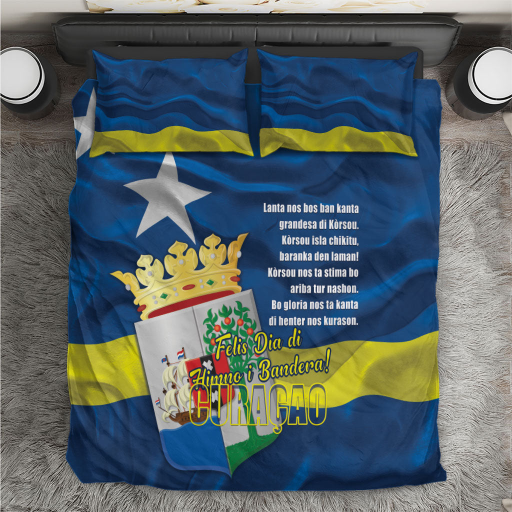 Curacao Flag Day Bedding Set Felis Dia di Himno i Bandera