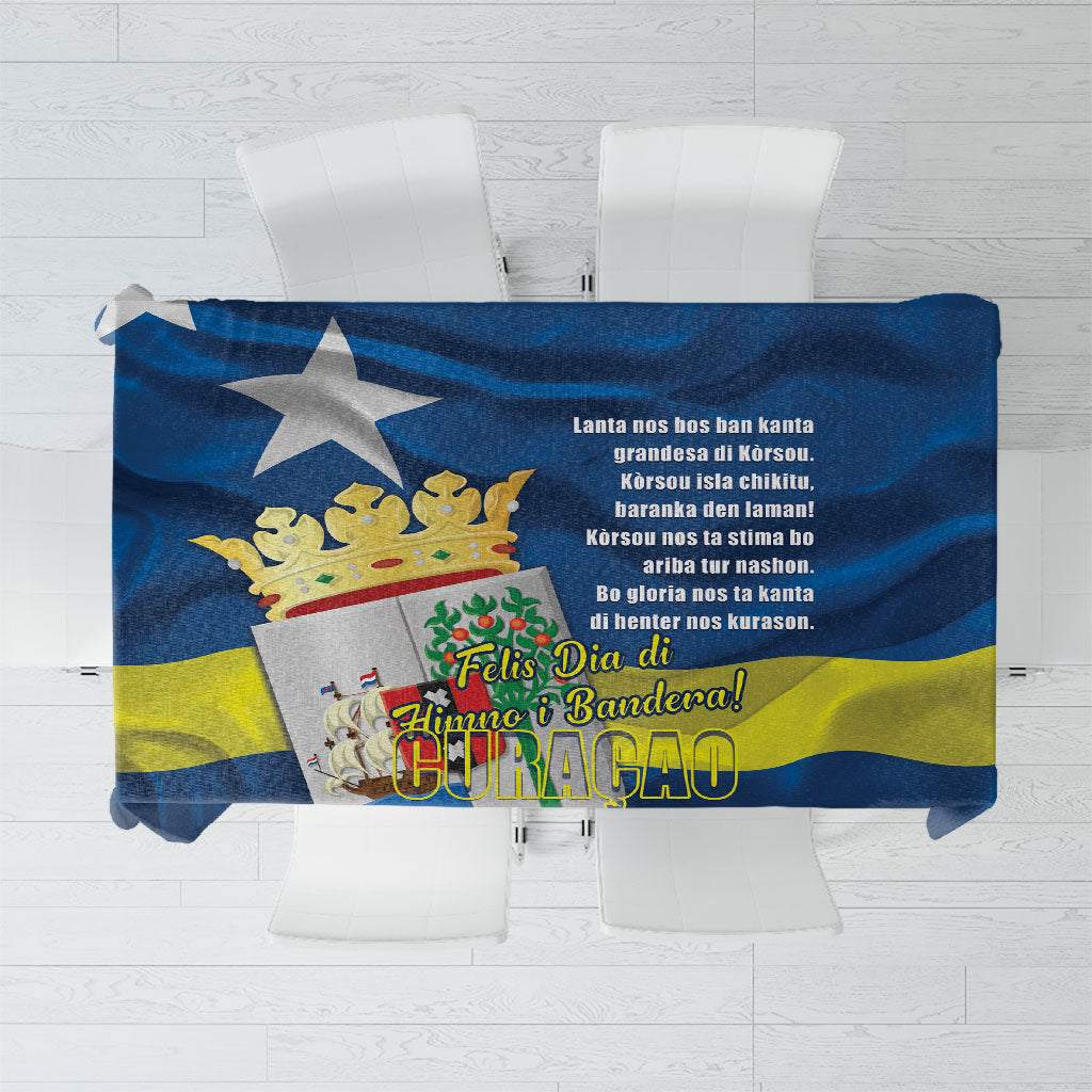 Curacao Flag Day Tablecloth Felis Dia di Himno i Bandera