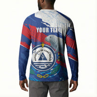 Personalized Cape Verde Independence Day Button Sweatshirt 51st Anniversary Manatee Coat Of Arms