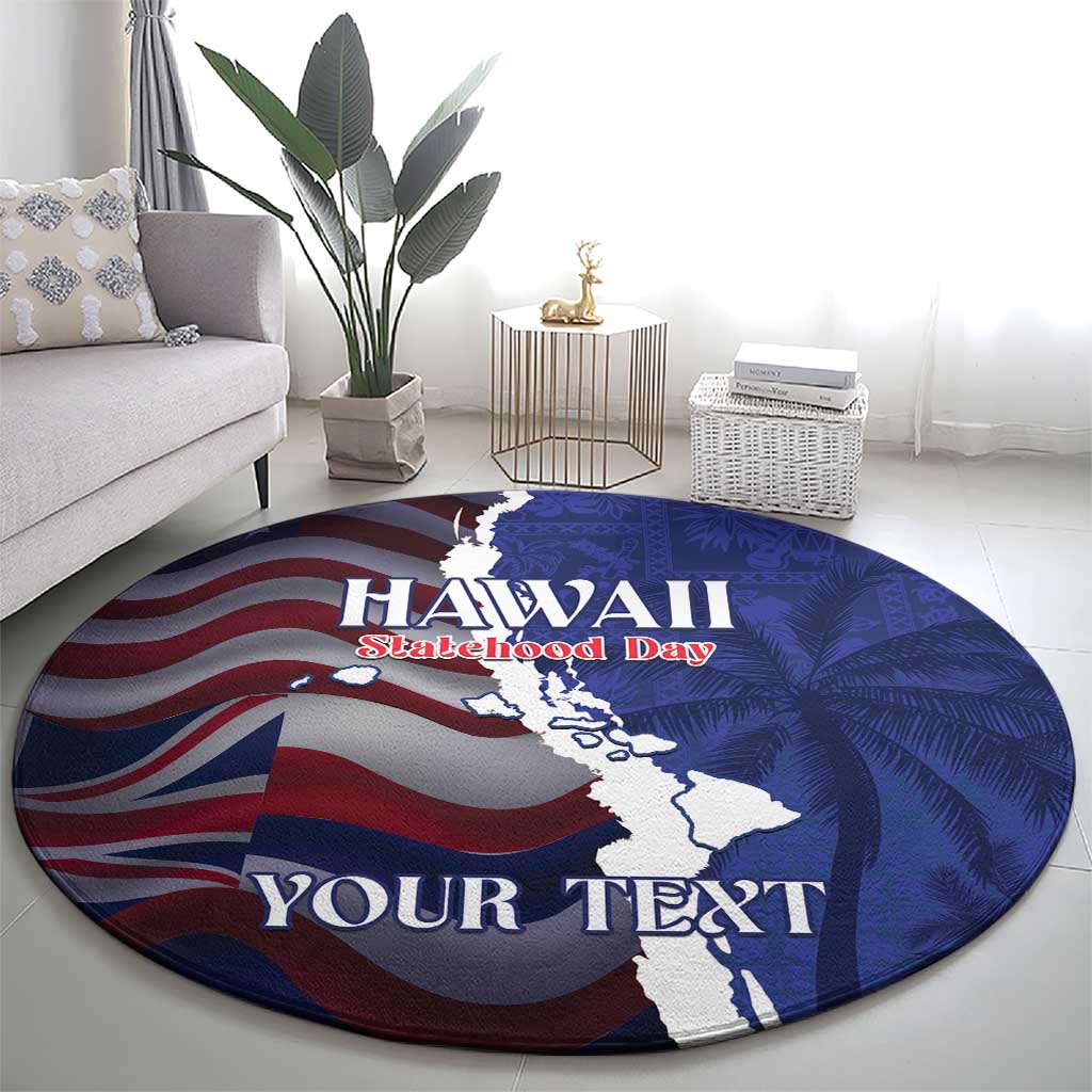 Personalized Hawaii Statehood Day Round Carpet 66th Anniversary - Wonder Print Shop