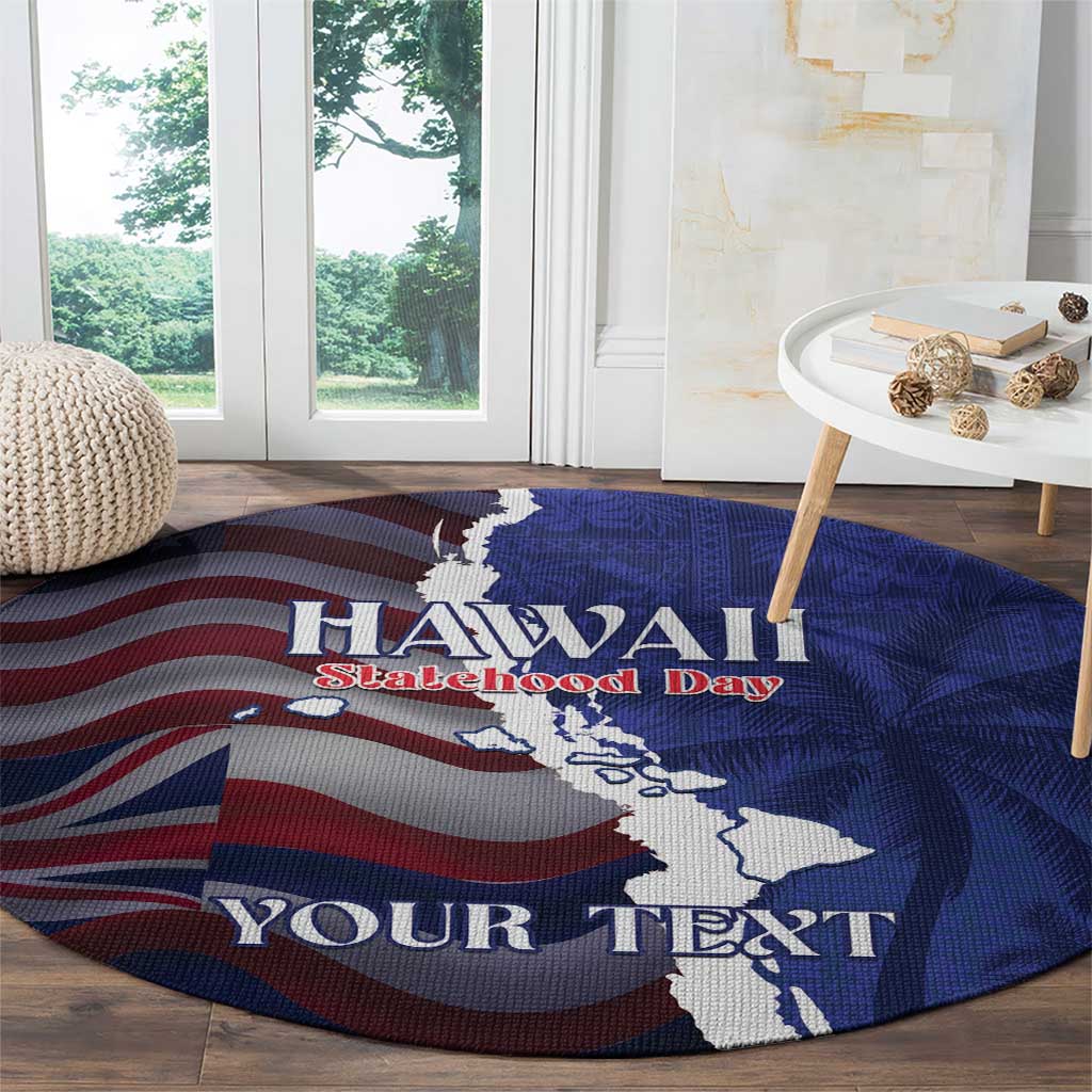 Personalized Hawaii Statehood Day Round Carpet 66th Anniversary - Wonder Print Shop