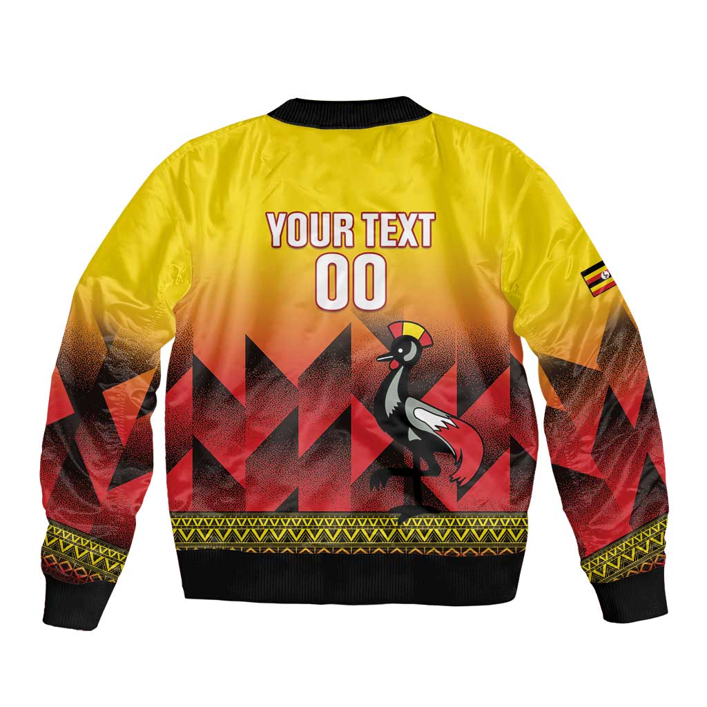 Uganda Basketball Custom Bomber Jacket Come On Silverbacks African Pattern - Wonder Print Shop