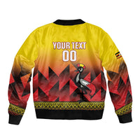 Uganda Basketball Custom Bomber Jacket Come On Silverbacks African Pattern - Wonder Print Shop