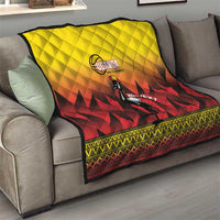Uganda Basketball Custom Quilt Come On Silverbacks African Pattern - Wonder Print Shop