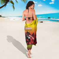 Uganda Basketball Custom Sarong Come On Silverbacks African Pattern - Wonder Print Shop
