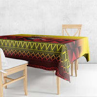 Uganda Basketball Custom Tablecloth Come On Silverbacks African Pattern - Wonder Print Shop