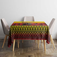 Uganda Basketball Custom Tablecloth Come On Silverbacks African Pattern - Wonder Print Shop