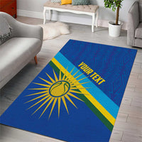 Rwanda Basketball Custom Area Rug Go Champions Imigongo Folk Pattern - Wonder Print Shop