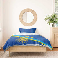 Rwanda Basketball Custom Bedding Set Go Champions Imigongo Folk Pattern - Wonder Print Shop