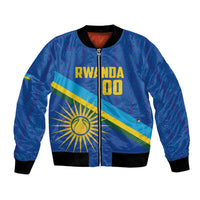 Rwanda Basketball Custom Bomber Jacket Go Champions Imigongo Folk Pattern - Wonder Print Shop