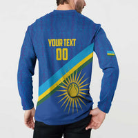 Rwanda Basketball Custom Button Sweatshirt Go Champions Imigongo Folk Pattern - Wonder Print Shop