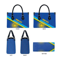 Rwanda Basketball Custom Leather Bag Go Champions Imigongo Folk Pattern - Wonder Print Shop