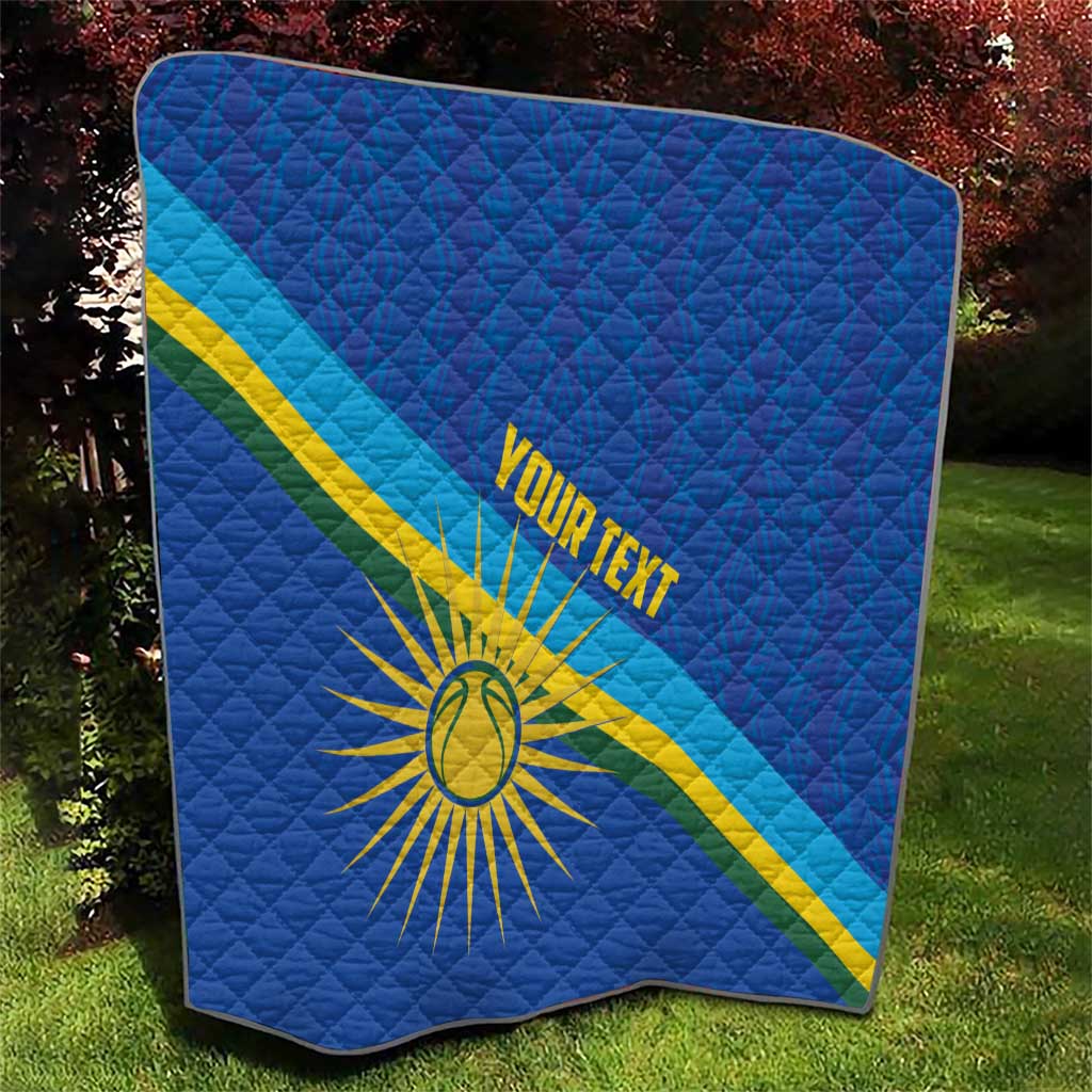 Rwanda Basketball Custom Quilt Go Champions Imigongo Folk Pattern - Wonder Print Shop
