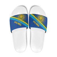 Rwanda Basketball Custom Slide Sandals Go Champions Imigongo Folk Pattern - Wonder Print Shop