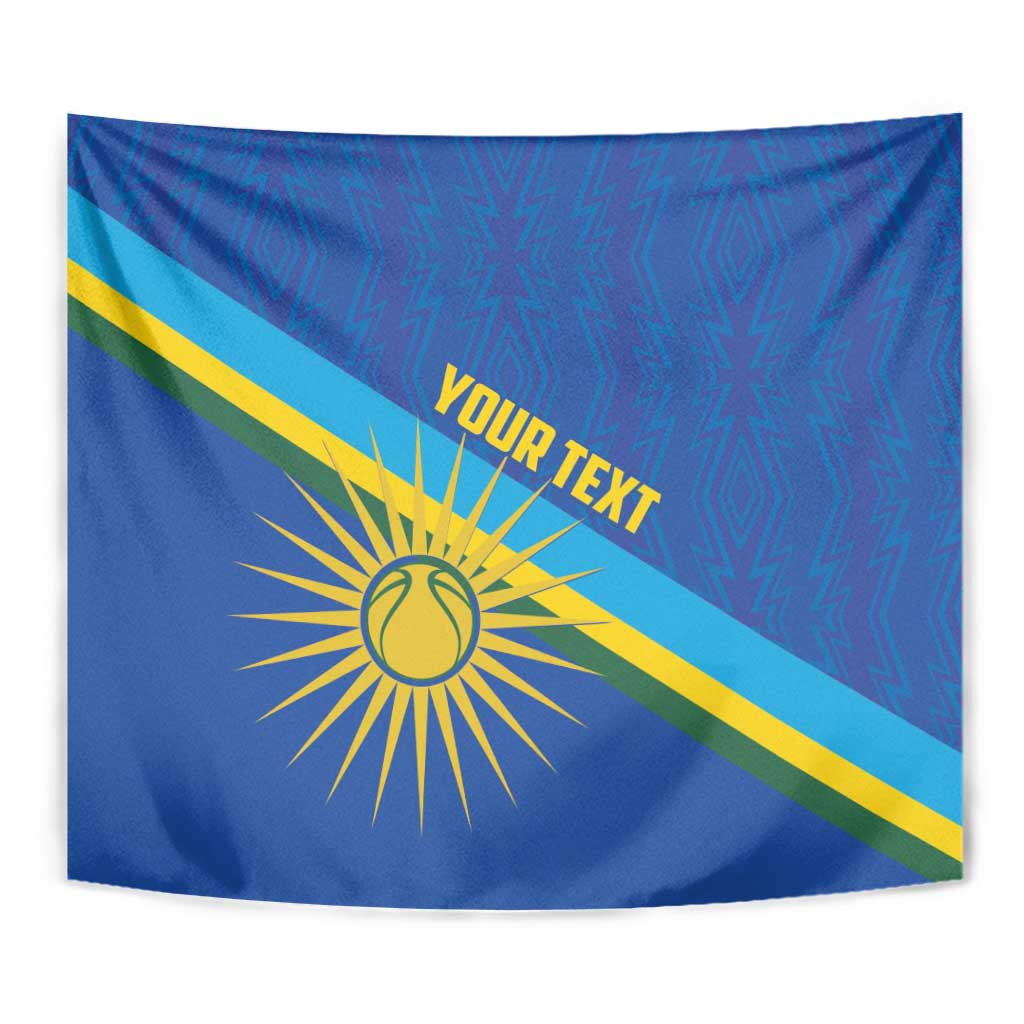 Rwanda Basketball Custom Tapestry Go Champions Imigongo Folk Pattern - Wonder Print Shop