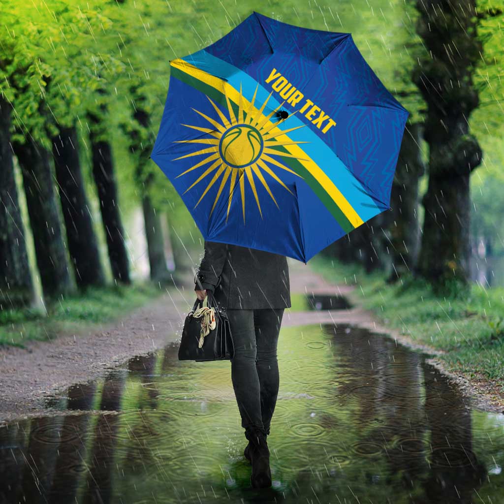 Rwanda Basketball Custom Umbrella Go Champions Imigongo Folk Pattern - Wonder Print Shop