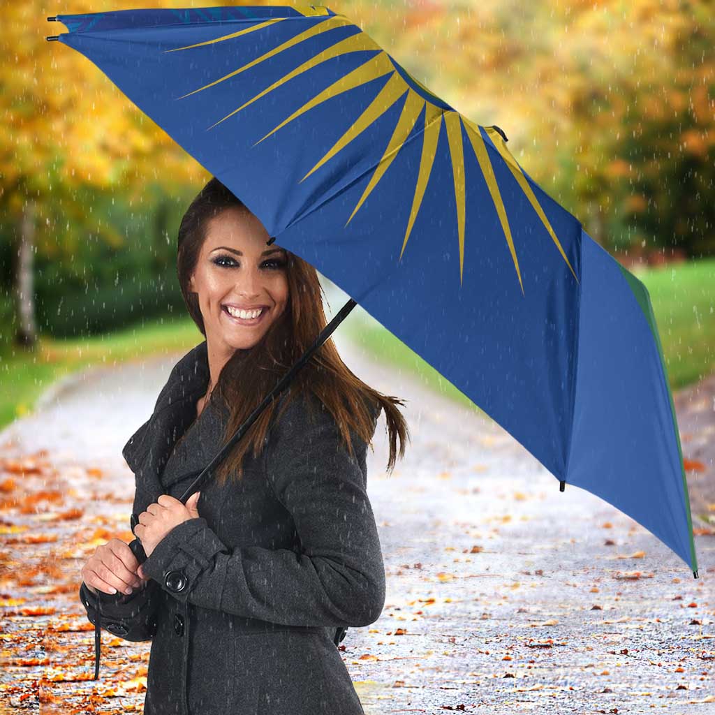 Rwanda Basketball Custom Umbrella Go Champions Imigongo Folk Pattern - Wonder Print Shop