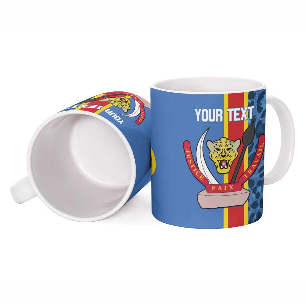DR Congo Basketball Custom Ceramic Mug Come On Leopards Skin Pattern - Wonder Print Shop