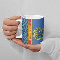 DR Congo Basketball Custom Ceramic Mug Come On Leopards Skin Pattern - Wonder Print Shop