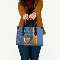 DR Congo Basketball Custom Leather Bag Come On Leopards Skin Pattern - Wonder Print Shop