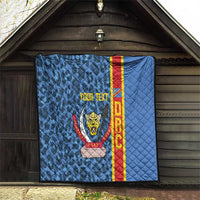 DR Congo Basketball Custom Quilt Come On Leopards Skin Pattern - Wonder Print Shop