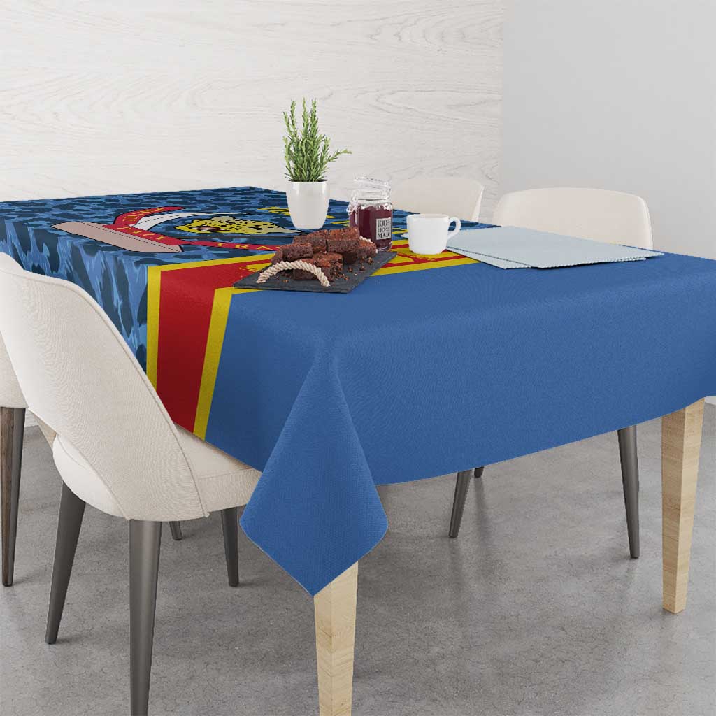 DR Congo Basketball Custom Tablecloth Come On Leopards Skin Pattern - Wonder Print Shop