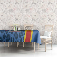 DR Congo Basketball Custom Tablecloth Come On Leopards Skin Pattern - Wonder Print Shop