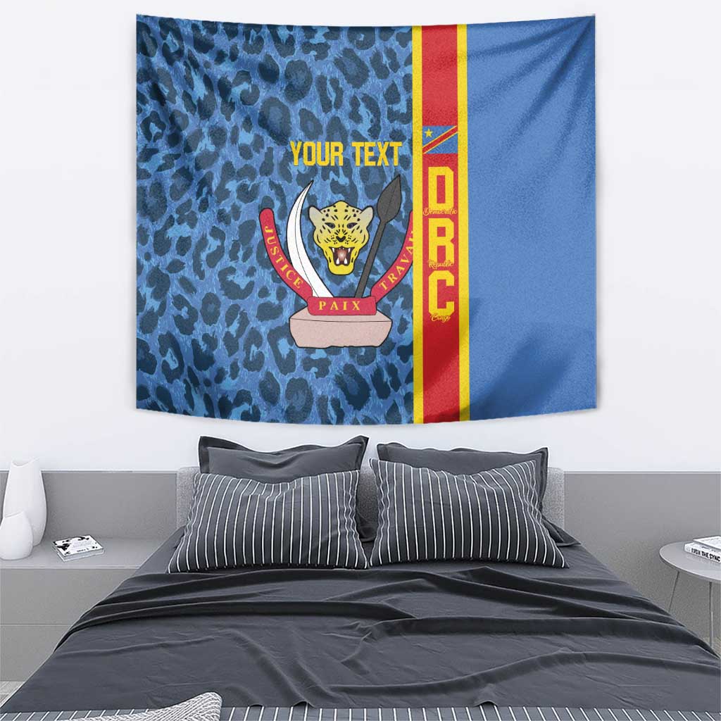 DR Congo Basketball Custom Tapestry Come On Leopards Skin Pattern - Wonder Print Shop