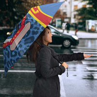 DR Congo Basketball Custom Umbrella Come On Leopards Skin Pattern - Wonder Print Shop