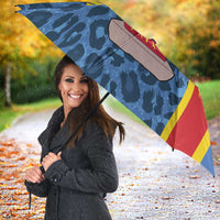 DR Congo Basketball Custom Umbrella Come On Leopards Skin Pattern - Wonder Print Shop
