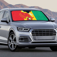Guinea Basketball Custom Auto Sun Shade Syli Nationale African Pattern - Wonder Print Shop