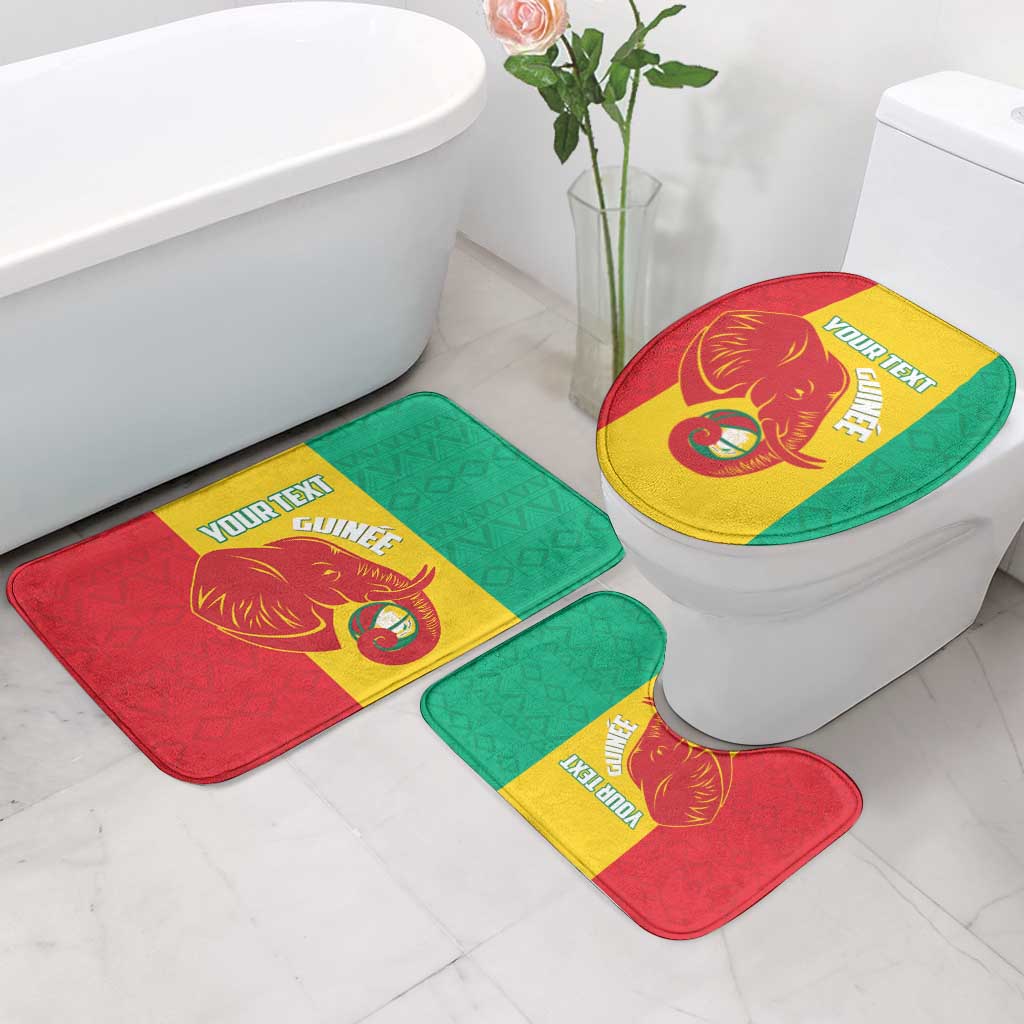 Guinea Basketball Custom Bathroom Set Syli Nationale African Pattern - Wonder Print Shop