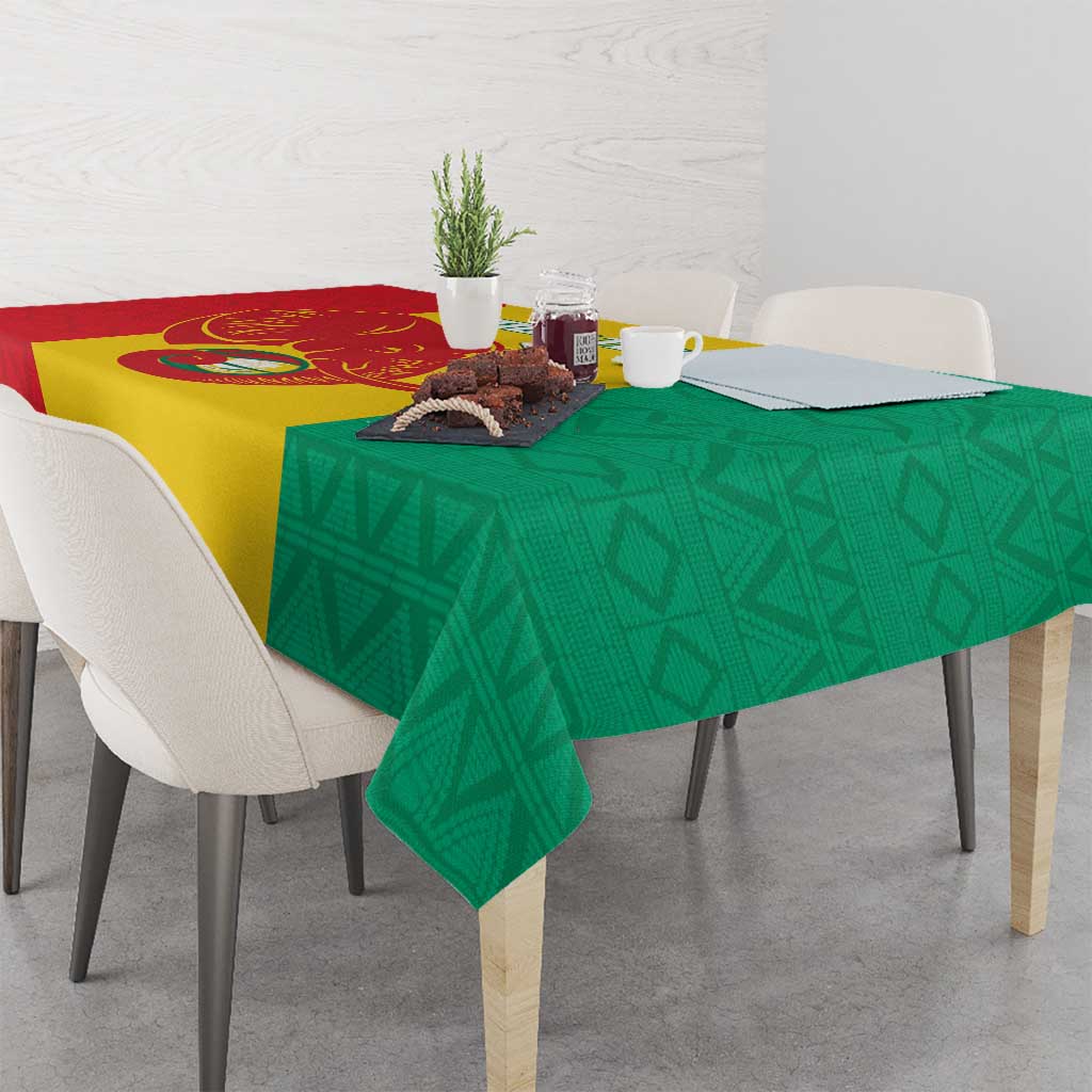 Guinea Basketball Custom Tablecloth Syli Nationale African Pattern - Wonder Print Shop