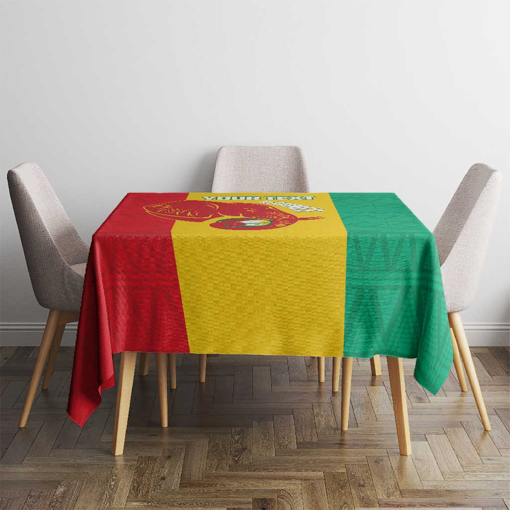 Guinea Basketball Custom Tablecloth Syli Nationale African Pattern - Wonder Print Shop