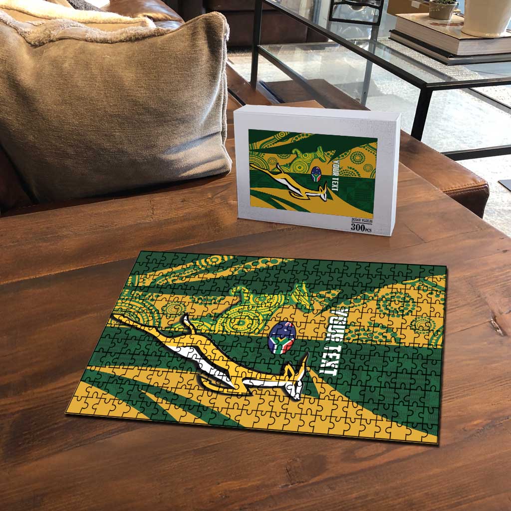 South Africa Australia Rugby Custom Puzzle Springboks Wallabies Together - Wonder Print Shop