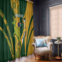 South Africa Australia Rugby Custom Window Curtain Springboks Wallabies Together - Wonder Print Shop