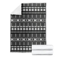 Pano De Terra Motifs Cabo Verde Blanket Black Color