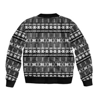 Pano De Terra Motifs Cabo Verde Bomber Jacket Black Color