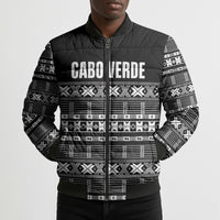 Pano De Terra Motifs Cabo Verde Bomber Puffer Jacket Black Color