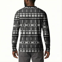 Pano De Terra Motifs Cabo Verde Button Sweatshirt Black Color
