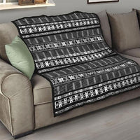 Pano De Terra Motifs Cabo Verde Quilt Black Color